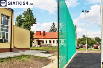 Siatki Wocławek - Zielone siatki ze sznurka na ogrodzeniu boiska orlika dla terenów Wocławeka